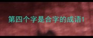 第四个字是合字的成语