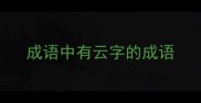 成语中有云字的成语