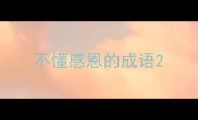 不懂感恩的成语
