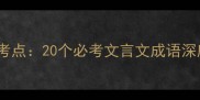 岳阳楼记高频考点20个必考文言文成语深度与实战应用