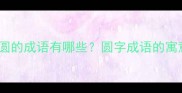 第三个字是圆的成语有哪些圆字成语的寓意与用法全