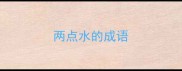 两点水的成语