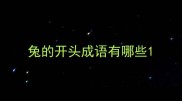 兔的开头成语有哪些