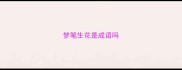 梦笔生花是成语吗
