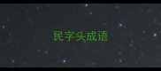 民字头成语