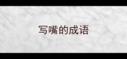 写嘴的成语
