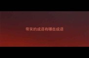 带笑的成语有哪些成语