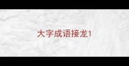 大字成语接龙