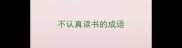 不认真读书的成语