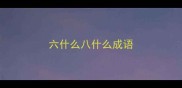 六什么八什么成语