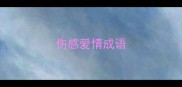伤感爱情成语