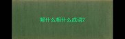 解什么相什么成语
