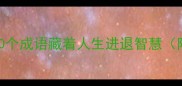 前因果有成语这10个成语藏着人生进退智慧附职场学习避坑指南