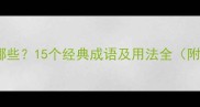独的成语有哪些15个经典成语及用法全附学习技巧