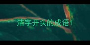 洁字开头的成语