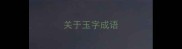 关于玉字成语
