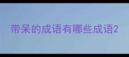 带呆的成语有哪些成语