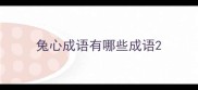 兔心成语有哪些成语