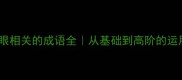 50个与眼相关的成语全从基础到高阶的运用指南