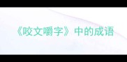 咬文嚼字中的成语