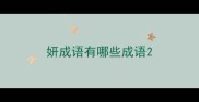 妍成语有哪些成语