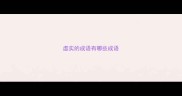 虚实的成语有哪些成语