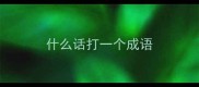 什么话打一个成语