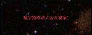 看字猜成语大全及答案