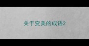 关于变美的成语