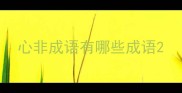心非成语有哪些成语