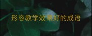 形容教学效果好的成语