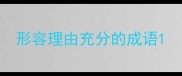 形容理由充分的成语