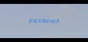 厉害厉害的成语