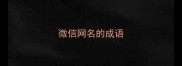 微信网名的成语