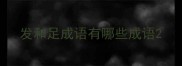发和足成语有哪些成语
