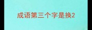 成语第三个字是换