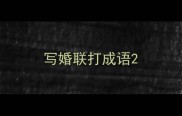 写婚联打成语