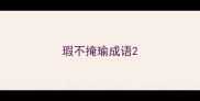 瑕不掩瑜成语