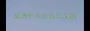 成语什么什么仁义的
