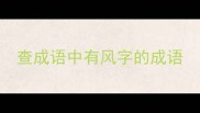 查成语中有风字的成语