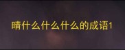 晴什么什么什么的成语