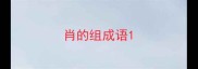 肖的组成语