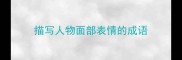 描写人物面部表情的成语
