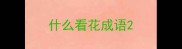 什么看花成语