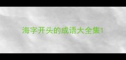 海字开头的成语大全集