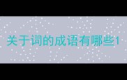 关于词的成语有哪些