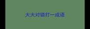 大大对错打一成语