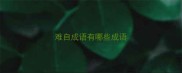 难自成语有哪些成语