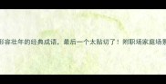 盘点10个形容壮年的经典成语最后一个太贴切了附职场家庭场景应用指南