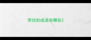 带径的成语有哪些
